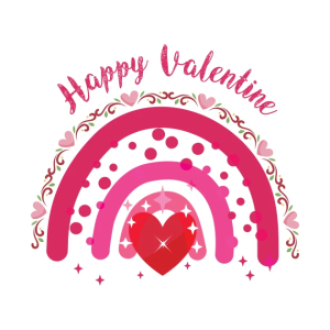 Happy Valentine’s Day rainbow happy Valentine funny 2023 T-shirt