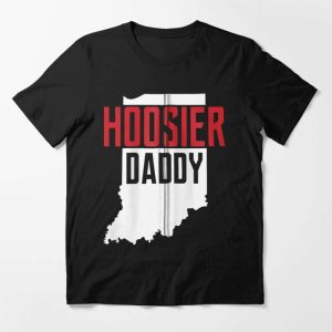 Hoosier Daddy Indiana State Map T-Shirt – The Best Shirts For Dads In 2023 – Cool T-shirts