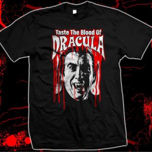 Horror Film Taste The Blood Of Dracula Christopher Lee Graphic T-shirt Gifts For Movie Fans – Apparel, Mug, Home Decor – Perfect Gift For Everyone