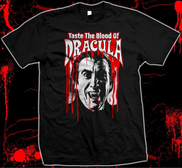 Horror Film Taste The Blood Of Dracula Christopher Lee Graphic T-shirt Gifts For Movie Fans – Apparel, Mug, Home Decor – Perfect Gift For Everyone