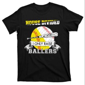 House Divided I Only Raise Ballers Baseball Softball Dad T Shirt The Best Shirts For Dads In 2023 Cool T shirts 1