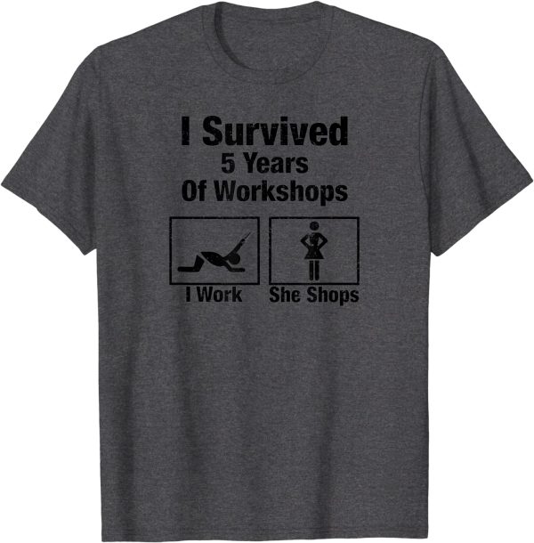I Survived 5 Years, Wedding Anniversary Gift Ideas For Him – Apparel, Mug, Home Decor – Perfect Gift For Everyone