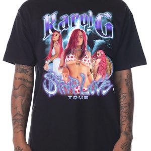 Karol G Strip Love Tour Concert Merch 90s Vintage T-shirt – Apparel, Mug, Home Decor – Perfect Gift For Everyone