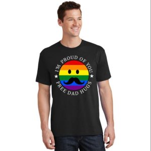 LGBT Flag Smile Face Proud Dad T Shirt Lgbt The Best Shirts For Dads In 2023 Cool T shirts 2