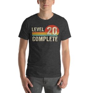 Level 20 Complete, 20th Anniversary Gifts for Him T-shirt – Apparel, Mug, Home Decor – Perfect Gift For Everyone