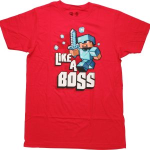 Like A Boss Minecraft Shirt Best Birthday Gift For Kids – Apparel, Mug, Home Decor – Perfect Gift For Everyone