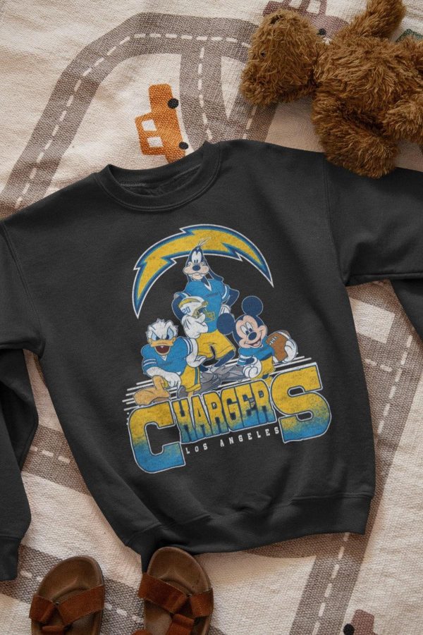 Los Angeles Chargers Disney Characters Swearshirt Best Fans Gifts – Apparel, Mug, Home Decor – Perfect Gift For Everyone