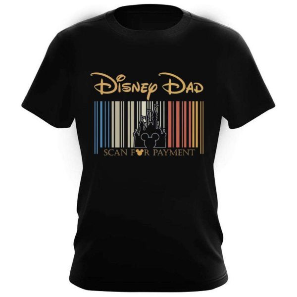 Mickey Dad Scan For Payment Funny Disney Shirt – The Best Shirts For Dads In 2023 – Cool T-shirts