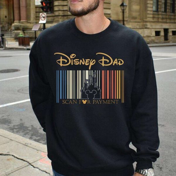 Mickey Dad Scan For Payment Funny Disney Shirt – The Best Shirts For Dads In 2023 – Cool T-shirts