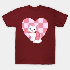 My Cat is my Valentine Pink cute heart shirt