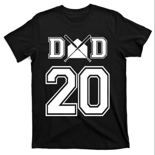 Number 20 Players Biggest Fan For Baseball Or Softball Dad T-Shirt – The Best Shirts For Dads In 2023 – Cool T-shirts