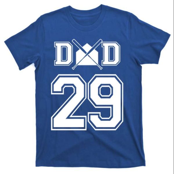 Number 29 Players Biggest Fan For Baseball Or Softball Dad T-Shirt – The Best Shirts For Dads In 2023 – Cool T-shirts