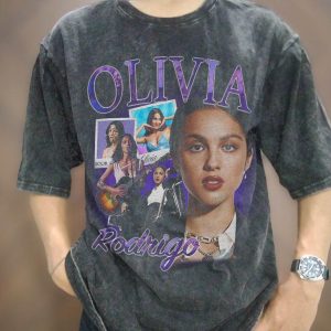 Olivia Rodrigo Famous Pop Singer Vintage Graphic T-shirt – Apparel, Mug, Home Decor – Perfect Gift For Everyone