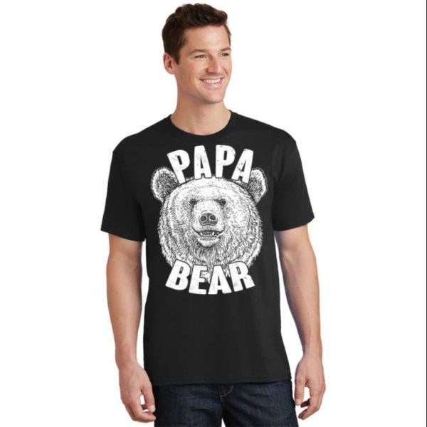 Papa Bear Vintage Father’s Day T-Shirt – The Best Shirts For Dads In 2023 – Cool T-shirts