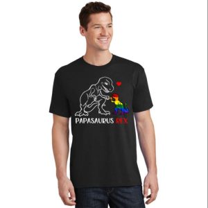 Papasaurus Rex T Rex Dinosaur Proud Dad Lgbt Pride Funny T-Shirt – The Best Shirts For Dads In 2023 – Cool T-shirts