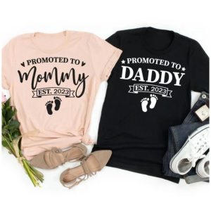 Promoted To Mommy And Daddy Shirt – The Best Shirts For Dads In 2023 – Cool T-shirts