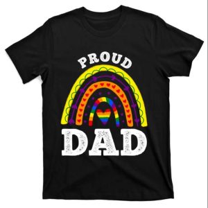 Proud Dad Lgbt Gay Pride Boho Rainbow Meaningful T-Shirt – The Best Shirts For Dads In 2023 – Cool T-shirts