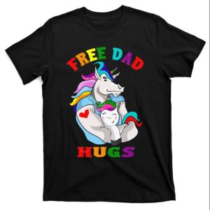 Proud Unicorn Dad LGBT – Gay Pride T-Shirt – The Best Shirts For Dads In 2023 – Cool T-shirts