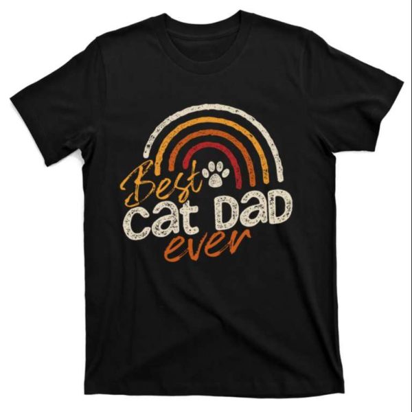 Purrfection In Retro – Cat Daddy Vintage Best Cat Dad Ever T-Shirt – The Best Shirts For Dads In 2023 – Cool T-shirts