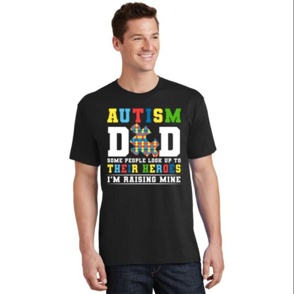 Real-Life Heroes For Those With Autism – Cute Gift T-Shirt – The Best Shirts For Dads In 2023 – Cool T-shirts