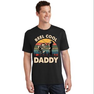 Reel Cool Daddy Retro Vintage Fishing Dad Tee Shirt – The Best Shirts For Dads In 2023 – Cool T-shirts