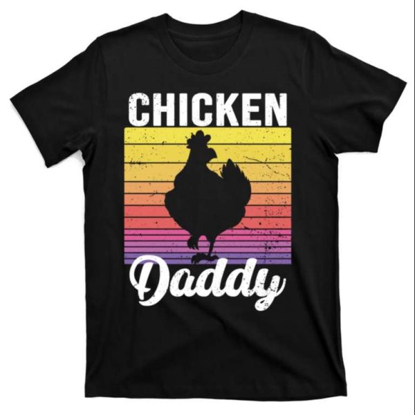 Retro 70s Chicken Silhouette Best Chicken Daddy T-Shirt – The Best Shirts For Dads In 2023 – Cool T-shirts