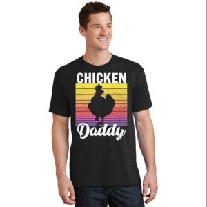 Retro 70s Chicken Silhouette Best Chicken Daddy T-Shirt – The Best Shirts For Dads In 2023 – Cool T-shirts