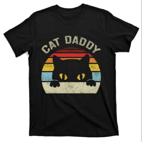 Retro Black Cat Daddy T-Shirt For Men – Perfect Gift For Father’s Day – The Best Shirts For Dads In 2023 – Cool T-shirts