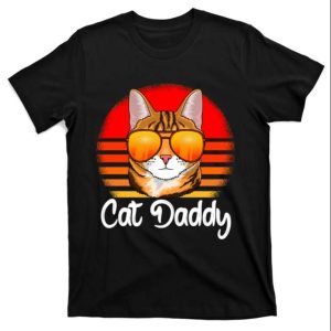 Retro Cat Daddy Gift T-Shirt For Father Day – The Best Shirts For Dads In 2023 – Cool T-shirts