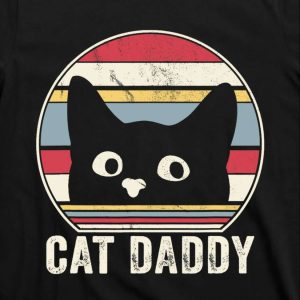 Retro Cat Daddy T-Shirt – Funny Father’s Day Gift For Cat Dad – The Best Shirts For Dads In 2023 – Cool T-shirts