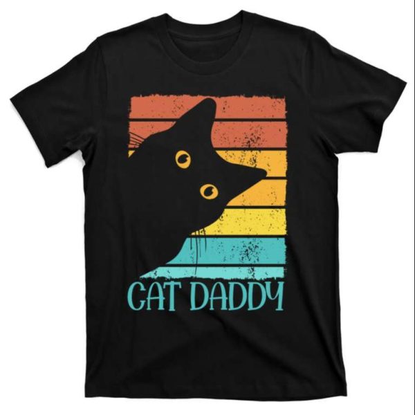 Retro Cat Daddy T-Shirt Funny Gift For Cat-Loving Fathers – The Best Shirts For Dads In 2023 – Cool T-shirts