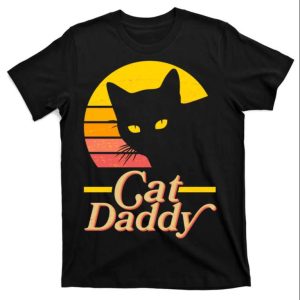 Retro Cat Daddy Vibes T-Shirt – The Best Shirts For Dads In 2023 – Cool T-shirts