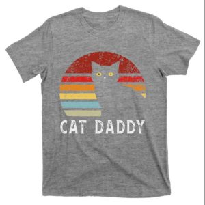 Retro Funny T-Shirt For Cat Lovers Vintage Sunset Cat Daddy – The Best Shirts For Dads In 2023 – Cool T-shirts