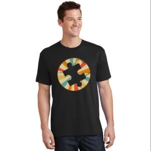 Retro Puzzle Autism Dad Autism Awareness Day T Shirt The Best Shirts For Dads In 2023 Cool T shirts 2