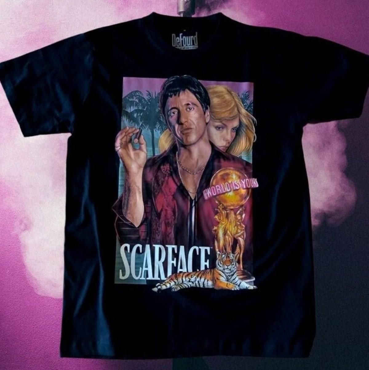 Scarface Tony Montana 80s Movie Vintage Graphic T-shirt – Apparel, Mug, Home Decor – Perfect Gift For Everyone