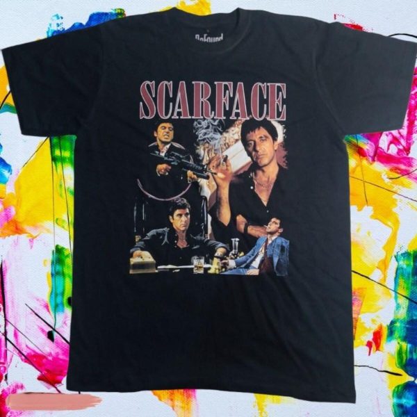 Scarface Tony Montana Al Pacino 80s Movie Graphic T-shirt – Apparel, Mug, Home Decor – Perfect Gift For Everyone