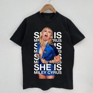 She Is Miley Cyrus Graphic Unisex T-shirt – Apparel, Mug, Home Decor – Perfect Gift For Everyone