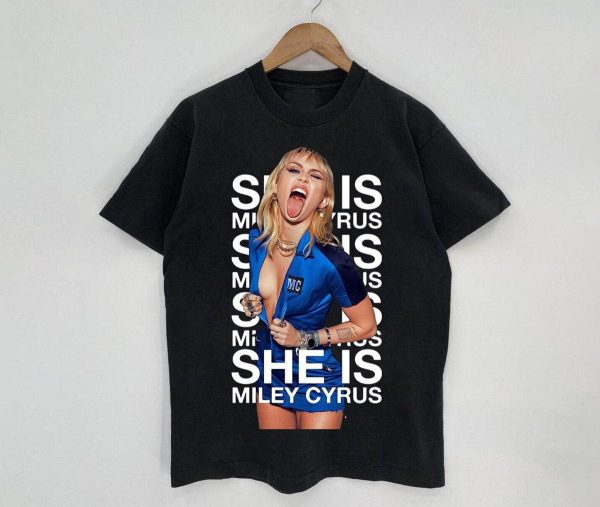 She Is Miley Cyrus Graphic Unisex T-shirt – Apparel, Mug, Home Decor – Perfect Gift For Everyone