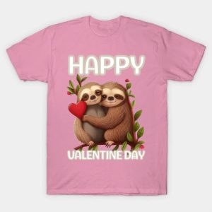 Sloths Happy Valentine Day T-Shirt
