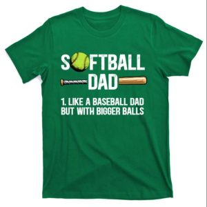 Softball Dad Just Like A Baseball Dad But With Bigger Balls Cute Shirt The Best Shirts For Dads In 2023 Cool T shirts 1
