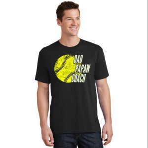 Softball Dad Papaw Coach Funny T-Shirt – The Best Shirts For Dads In 2023 – Cool T-shirts