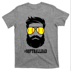Softball Dad With Beard And Cool Sunglasses T Shirt The Best Shirts For Dads In 2023 Cool T shirts 1