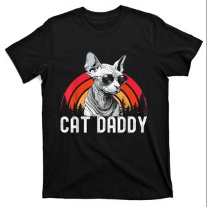 Sphynx Cat Daddy Vintage Cat 80s Retro T-Shirt – The Best Shirts For Dads In 2023 – Cool T-shirts