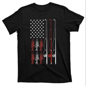 USA American Flag Fishing Dad T Shirt The Best Shirts For Dads In 2023 Cool T shirts 1