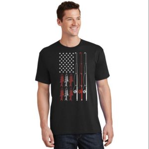 USA American Flag Fishing Dad T Shirt The Best Shirts For Dads In 2023 Cool T shirts 2