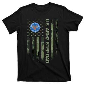 Usa American Camo Flag Proud Army Veteran Step Dad Shirt The Best Shirts For Dads In 2023 Cool T shirts 1
