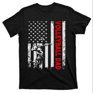Usa Flag Retro Volleyball Dad Fathers Day Daddy T-Shirt – The Best Shirts For Dads In 2023 – Cool T-shirts