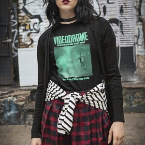 Videodrome Horror Movie Graphic T-shirt – Apparel, Mug, Home Decor – Perfect Gift For Everyone