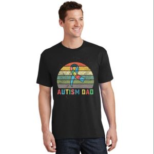 Vintage Autism Awareness T-Shirt For Fathers Of Daughters With Autism – The Best Shirts For Dads In 2023 – Cool T-shirts