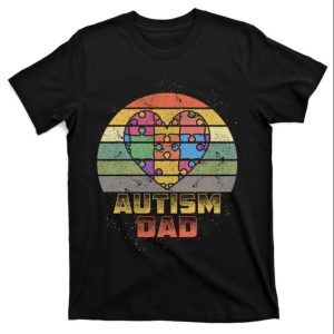 Vintage Autism Dad Autism Awareness Father Daughter T-Shirt – The Best Shirts For Dads In 2023 – Cool T-shirts
